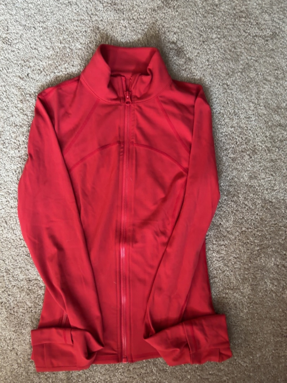 Red Full-Zip Utility Jacket for Women
